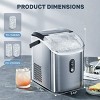 Kismile 34-lbs. Ice Per day Countertop or portable Nugget/Pebble Ice Maker - 4 of 4