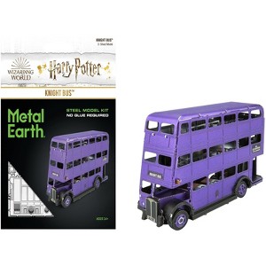 Model Kit Knight Bus Purple "Harry Potter and the Prisoner of Azkaban" (2004) (Moderate Difficulty) Steel Model by Metal Earth - 1 of 4