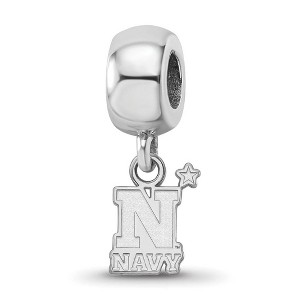 Black Bow Jewelry Sterling Silver Navy Midshipmen NCAA Bead Charm - 1 of 4