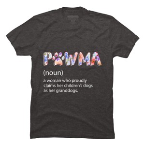 Men's Design By Humans Grandmother Loves Grandogs Pawma By littlesenh1 T-Shirt - 1 of 2