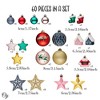 60pc Premium Christmas Ornament Eclectic Bundle Set, Glitter Filled Baubles, Homes, Star Charms| OrnamentallyYou - 3 of 4