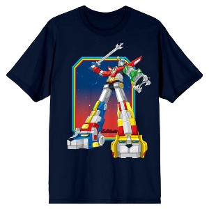 Voltron Defender Of The Universe Crew Neck Short Sleeve Navy Men's T-shirt - 1 of 3