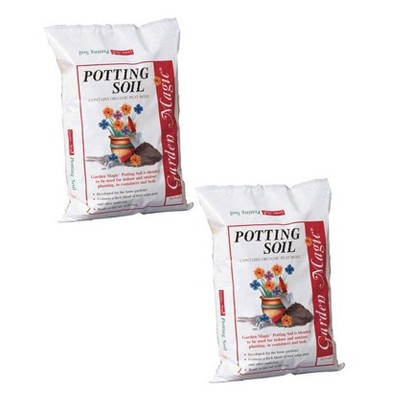 Michigan Peat Garden Magic Indoor and Outdoor Organic Planting Potting Top Soil Blend Mix, 40 Pound Bag (2 Pack)