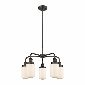 Dover - 5 Light Stem Hung Chandelier In Art Deco Style-15.5 Inches Tall and 22.5 Inches Wide - 1 of 1