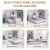 Hooseng Bean Bag Bed, Folding Sofa Bed for Adults with Washable Velvet Cover, 4 in 1 Convertible Floor Sofa Couch for Living Room Bedroom - 2 of 4