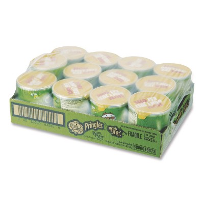 Pringles Grab and Go sour Cream and Onion Crisps - Case of 12 - 1.4 oz