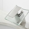 BWE Glass Spout Waterfall Single Hole Single Handle Bathroom Sink Faucet With Pop Up Drain - 4 of 4