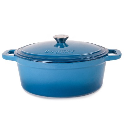BergHOFF Neo 5Qt. Cast Iron Oval Covered Dutch Oven, Blue