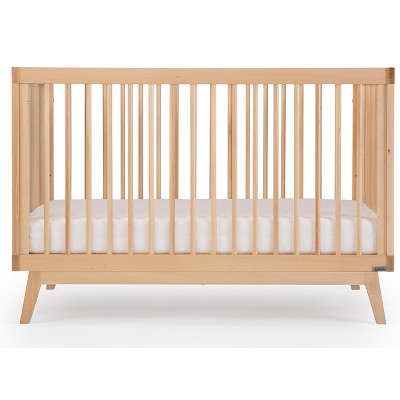 Natural Beechwood 3-in-1 Convertible Crib with Adjustable Height