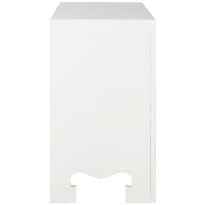 White and Gold Transitional 3-Drawer Chest with Soft Close