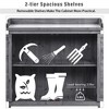 Whisen Rustic Outdoor Potting Bench Table, Garden Workstation with 2-Tier Shelves and Side Hook - 3 of 4