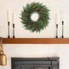 26 Inch Real Pine Wreath for Front Door Indoor Outdoor Christmas Decor Large Artificial Cedar Green Wreath Winter Holiday - 3 of 4