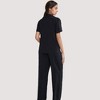 Anna-Kaci Lounge Women's 3-Piece Pajama Set with Bralette Top, Button Down Shirt, and Wide Leg Pants - 4 of 4