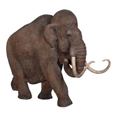 Large Brown Resin Woolly Mammoth Ice Age Statue