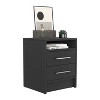 NicBex Modern Night Stand with Drawers,20"/18" Wooden Nightstand with Metal Handles,Bedside Table  with Premium Top for Bedroom Furniture - 3 of 4
