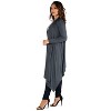 24seven Comfort Apparel Extra Long Open Front Cardigan - 2 of 4