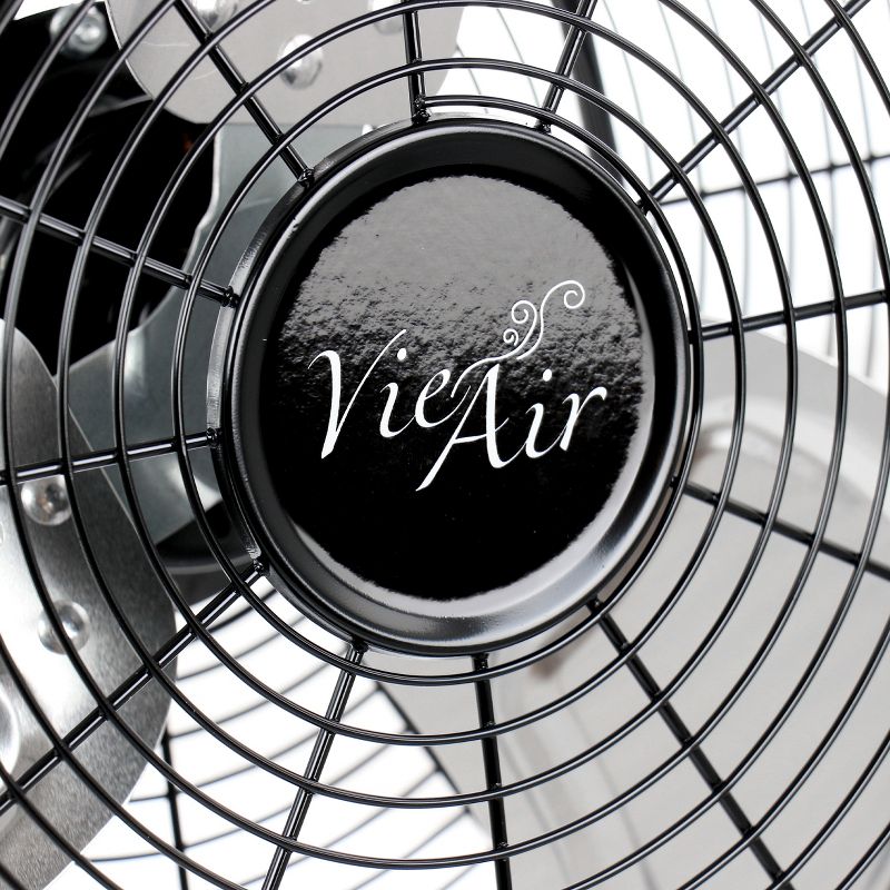 Vie Air 14 Inch Twin Pack Industrial High Velocity Heavy Duty Metal Floor Fan with 3 Speed Settings, 5 of 8