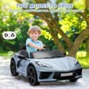 12V Kids Ride on Car Licensed Corvette Toddlers Electric Sports Car Ride on Toy with Remote Control, Visual Dashboard - 4 of 4