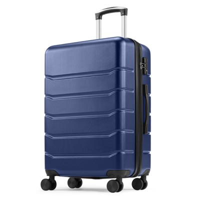 FURNIinspire Luggage Expandable Hardside Suitcase Carry On Luggage Checked Luggage, 20 Inch Rolling Luggage With TSA Lock, Blue, 9"*13"*21.5"