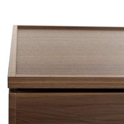 Kristie Dark Oak and Black Square Lift-Top Coffee Table