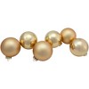 Northlight 6pc Shiny and Matte Glass Ball Christmas Ornament Set 3.25" - Champagne Gold - 3 of 4