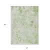 Green And Ivory Floral Washable Indoor Outdoor Area Rug - 3 of 4
