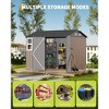 6x8 Ft Metal Outdoor Storage Shed with Window, Lockable Tool Storage Sheds, Oversized Steel Garden Sheds with Sloped Roof for Backyard, Patio, Garage - 2 of 4