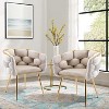 Velvet Accent Chair with Gold Legs Leisure Velvet Single Sofa Chair - 2 of 4