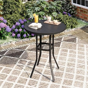 Ridstar 37.4 in. H Black Round Steel Outdoor Bar Table - 1 of 4