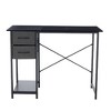 CAVINAS Wooden Computer Desk, Storage Office Desk & Gaming Desk with 2 Movable Cloth Drawers, Shelf & Side Hook, Writing Small Desk for Home Office - 3 of 3