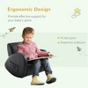 Kids Sofa Rocking Chair with Side Pocket, PU Leather Toddler Armchair for Children Grey - 4 of 4