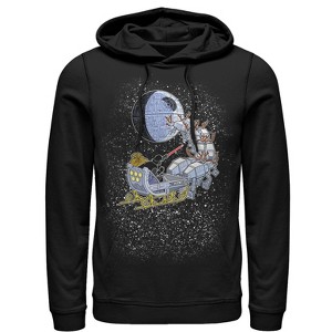 Men's Star Wars Christmas Darth Vader Santa's Sleigh Pull Over Hoodie - 1 of 3