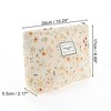 Unique Bargains Women Durable Drawstring Floral Cosmetic Bag Beige 1 Pc - 2 of 3