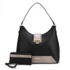 MKF Collection Graciela Women's Vegan Leather Color Block Hobo Shoulder Bag with Wallet by Mia K - 2 of 4