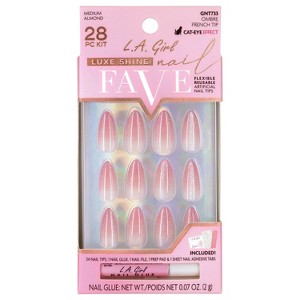 L.A. Girl Luxe Shine Fake Nails Fave - 28ct - 1 of 4