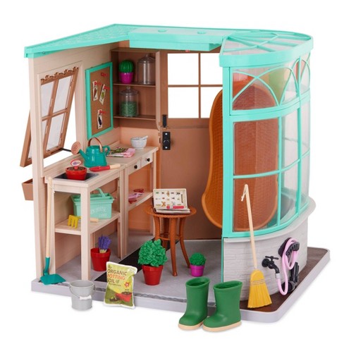 Doll set contains 11 rooms and furniture accessories. Pink children's doll  house toy house DIY pretend games to build assembled toys, suitable for bir