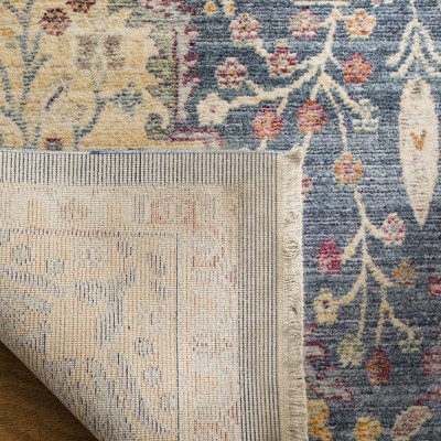 Handmade Blue Viscose 6' x 9' Area Rug