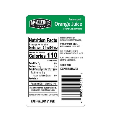 McArthur Orange Fruit Juice - 64 fl oz