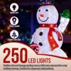 SEVOBAL 5.7FT Snowman Holding Candy Cane Christmas Yard Decorations, Pull Up Snowman for Xmas Outdoor Holiday Indoor Deco, White, 33.1"*28.3"*71" - 2 of 4