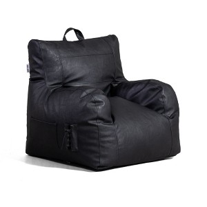 Big Joe Dorm Bean Bag Chair with Drink Holder and Pocket, Durable Polyester Nylon Blend, All Ages - 1 of 4