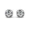 18k Gold Plated Halo Stud Earrings with Simulated Diamonds Gift for Women - 4 of 4
