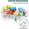 Ridstar 2-Piece Large Capacity Bath Toy Storage Rack-Transparent - 2 of 4