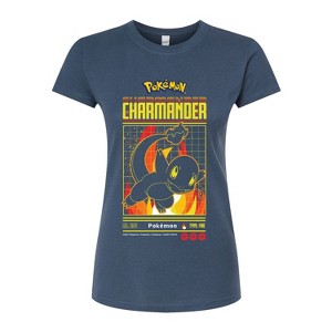 Women's - Pokémon - Charmander Retro Gamer Fitted Graphic T-Shirt - 1 of 3