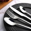 DOMETOUR 24 Pcs Stainless Steel Flatware Cutlery Set, Silverware Set Service for 6 People, Includes Forks Spoons Steak Knives - 3 of 4