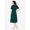 Roaman's Women's Plus Size Ponte Flare Dress - 3 of 4