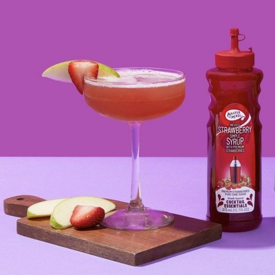 Master of Mixes Cocktail Essentials Strawberry Syrup - 375ml Bottle (12