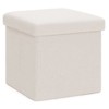 LUSIMO 15" Folding Faux Shearling Storage Ottoman Bench Toy Chest Footstool Hold up to 390 lb For Bedroom Living Room - 3 of 4