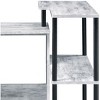 Vynxaria Antique White Black Writing Desk Vintage-Farmhouse Design for Home Office Rustic Interiors - 3 of 4