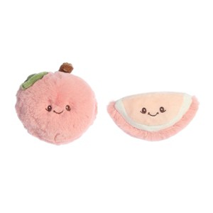 ebba Mini Peach Rattle & Crinkle Set Precious Produce Adorable Baby Stuffed Animal Pink 3.5" - 1 of 4
