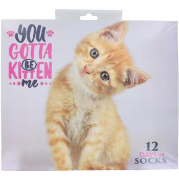 Hypnotic Socks You Gotta Be Kitten Me Womens 12 Days of Socks in Advent Gift Box